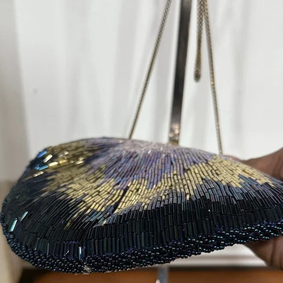 Art Deco La Regale Beaded Evening Clutch Purse - Picture 4 of 7